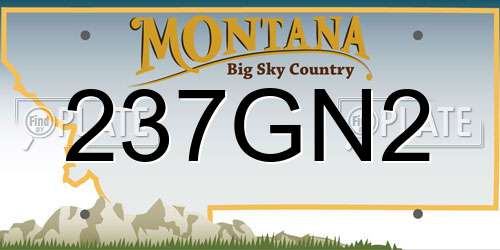 237GN2 Montana License Plate