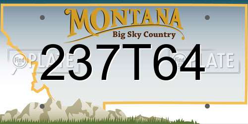 237T64 Montana License Plate
