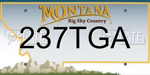 237TGA Montana License Plate