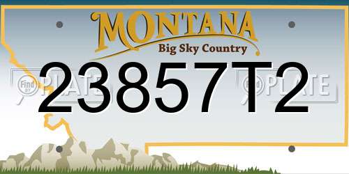 23857T2 Montana License Plate