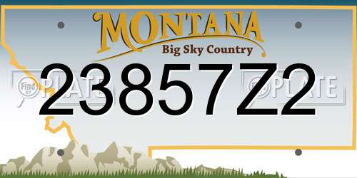 23857Z2 Montana License Plate
