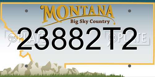 23882T2 Montana License Plate