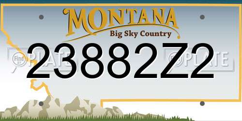 23882Z2 Montana License Plate