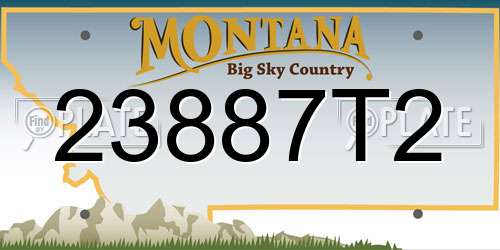 23887T2 Montana License Plate