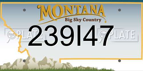 239I47 Montana License Plate