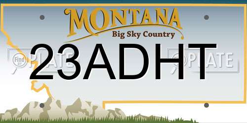 23ADHT Montana License Plate