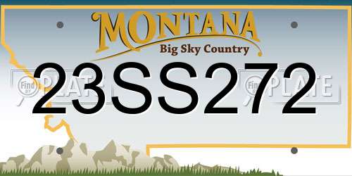 23SS272 Montana License Plate