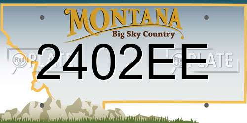 2402EE Montana License Plate
