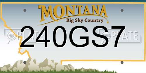 240GS7 Montana License Plate