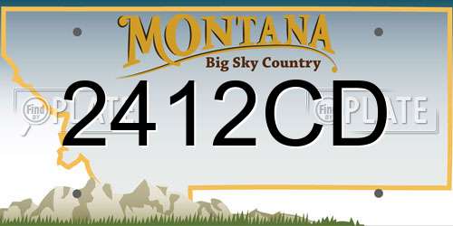 2412CD Montana License Plate