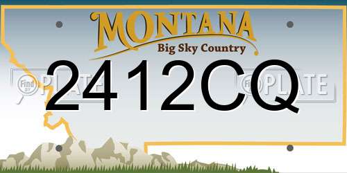 2412CQ Montana License Plate