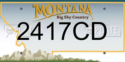 2417CD Montana License Plate