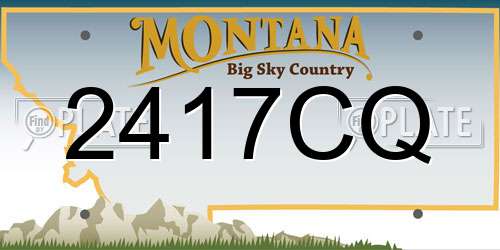 2417CQ Montana License Plate