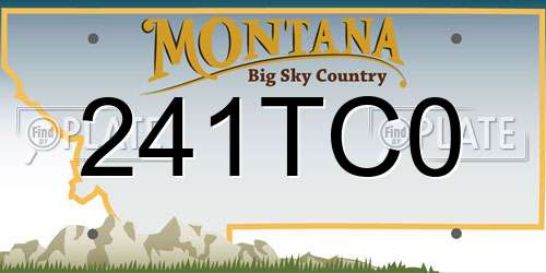 241TC0 Montana License Plate