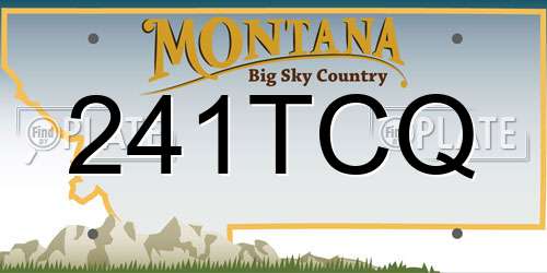 241TCQ Montana License Plate