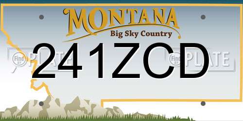 241ZCD Montana License Plate