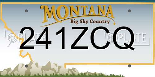 241ZCQ Montana License Plate
