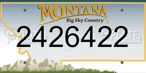2426422 Montana License Plate