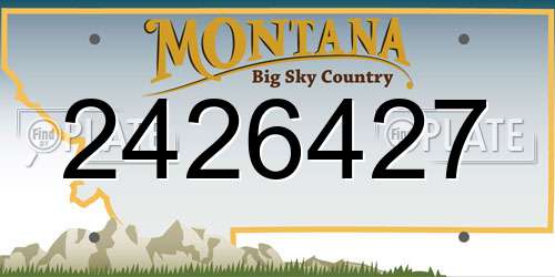 2426427 Montana License Plate