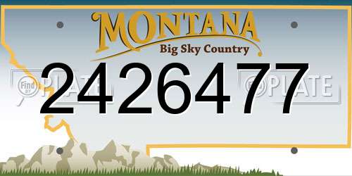 2426477 Montana License Plate