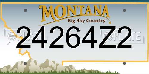 24264Z2 Montana License Plate