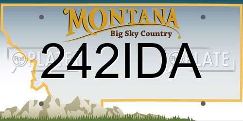 242IDA Montana License Plate