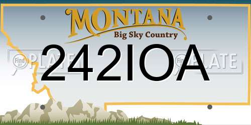242IOA Montana License Plate