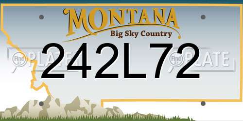242L72 Montana License Plate