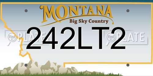 242LT2 Montana License Plate