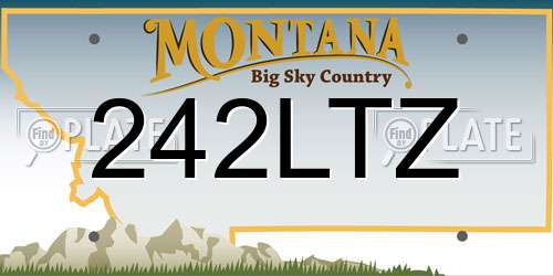 242LTZ Montana License Plate