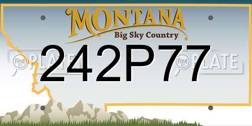 242P77 Montana License Plate