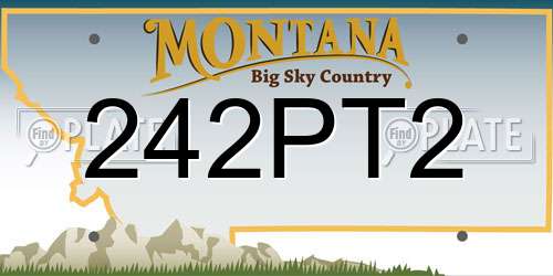 242PT2 Montana License Plate