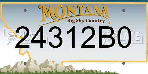24312B0 Montana License Plate