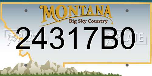 24317B0 Montana License Plate