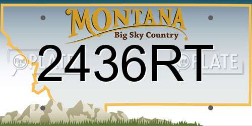 2436RT Montana License Plate