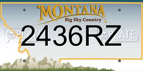 2436RZ Montana License Plate