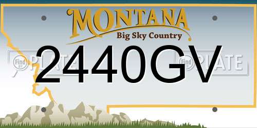 2440GV Montana License Plate