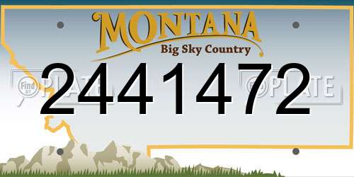 2441472 Montana License Plate
