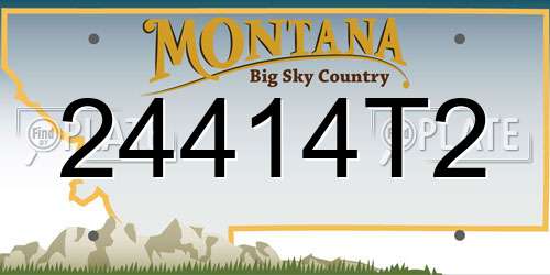 24414T2 Montana License Plate