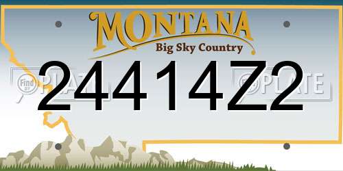 24414Z2 Montana License Plate