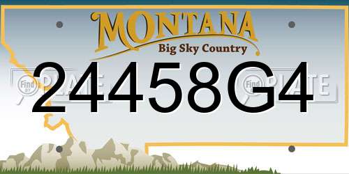 24458G4 Montana License Plate