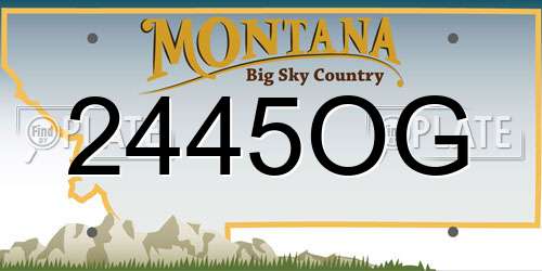 2445OG Montana License Plate