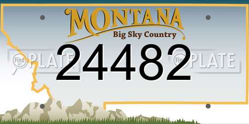 24482 Montana License Plate