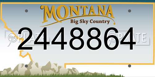 2448864 Montana License Plate