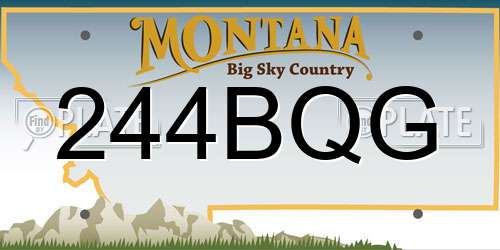 244BQG Montana License Plate