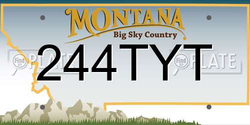 244TYT Montana License Plate