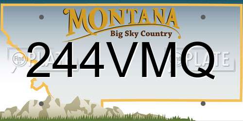 244VMQ Montana License Plate
