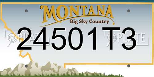 24501T3 Montana License Plate
