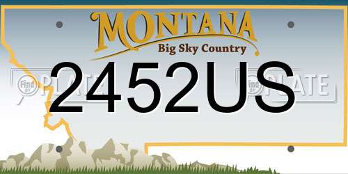 2452US Montana License Plate