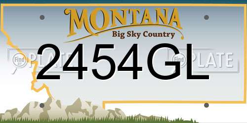 2454GL Montana License Plate